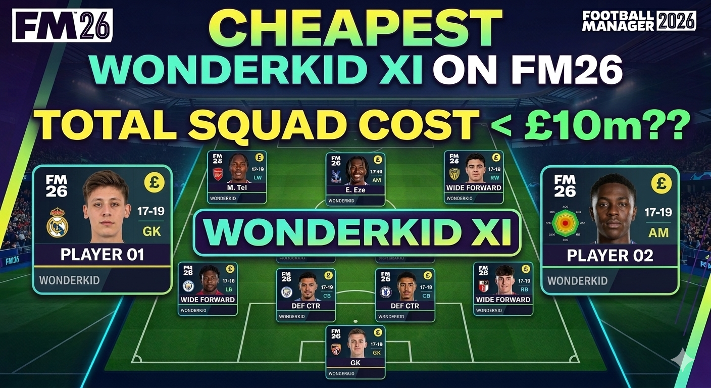 The Cheapest Wonderkid XI on Football Manager 2026