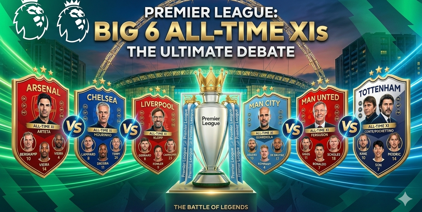Each Big 6 Team’s All-Time Premier League XI